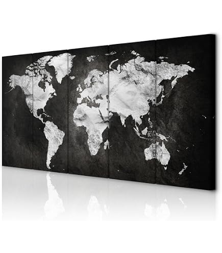 Vintage Weltkarte 1814 Als Wandbild - Fotoleinwand 120x80 Cm In Sepia-Orange