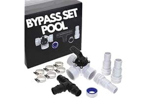 Amapool Swimming Pool Bypass Kit 12 Pieces I Kit for Pool Heating and Sand Filtration System I Valve 3 Way Pool I Swimming Pool Connection Kit I Swimming Pool Diversion Kit