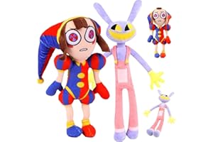 AOMANTIC SARL The Amazing Digital Circus Plush, Pomni Plushies Toy, Digital Circus Plush, Pomni And Jax Plush, The Amazing Digital Circus, Plush Circus Digital Plush, Clown PlushiesToy, per ragazzi ragazze (M1)