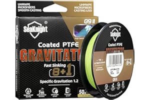 SeaKnight G9 Serie 9 fili 8+1 lenza da pesca intrecciata lenza da pesca ad affondamento rapido 150m/300m resistente all'acqua di mare resistente ai raggi UV PTFE linea da pesca in mare 17-80 libbre