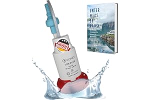 Carbest LuxPlus Pompe à eau 12 V - Avec clapet anti-retour et filtre - e-book de camping - 19 l/m - 0,85 bar - Blanc rouge - Plastique - Mini pompe de transfert