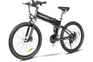 SAMEBIKE Bicicletta Elettrica per Adulti 26'',Bici Elettrica con Pedalata Assistita,City E-bike Unisex Adulto,Batteria Rimovibile 48V10.4AH/12.5AH,Bici Elettriche per 21 Velocità