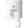 GROHE Eurocube Single-Lever Shower/Bath Mixer Trim Set, 2-Way Diverter, Concealed Installation, Chrome, 24062000