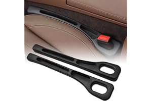 Hshenjhu 2 Pezzi Riempitivo per Sedili Auto, Universale Car Seat Gap Filler, Striscia a Prova di Perdite Sul Lato del Sedile, Riempimento del Divario del Sedile per Pvitare Oggetti Cadano(Nero)