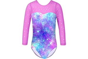 HUAANIUE Ragazza Ginnastica Leotard 3-12A Senza maniche Balletto Leotard Blu Ragazze Abbigliamento sportivo Ballando Viola Palestra Abito Leotards atletici Balletto Bambini Costume