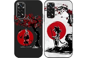 Eouine 2 Piezas Funda para Xiaomi Redmi Note 11S 4G/Note 11 4G 6.43'' Cute Dibujos Protector Anime Cover y Manga Akatsuki Kakashi Protectora Carcasa Antichoque TPU Silicona para Redmi Note 11S 4G