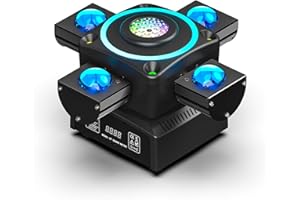 FODEXAZY Teste Mobili LED 100W RGBW Luci Discoteca 19CH Luci Palco Fari per DJ Feste Bar Club Illuminazione
