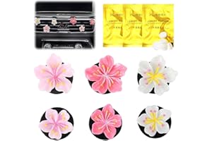 EXATTA 6 Stück Gänseblümchen Blume Auto Lufterfrischer Clip,Auto Deko für Lüftung Sschlitze, Frauen Auto Aromatherapie Ätherisches Öl Diffusor,Auto Deko Innenraum für Auto Wohnzimmer