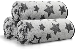 Nobleza 3 Pezzi Coperta per Cani Gatto, S, 60 x 80 cm, Copertina per Cani in Morbida e Calda Flanella, per Cane di Piccola Taglia Media, Gatti, Lavabile, Grigio