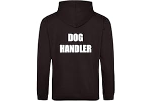 BROOK HI VIS UK Dog Handler Printed Black Hoodie, Security Officer, Security Guard Bouncer, Doorman, Events