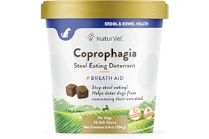NaturVet COPROPHAGIA Plus Breath Aid Stool Deterrent Soft Chew Dogs (CUP)-70 ct
