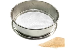 TQEBWUS Stainless Steel Garden Sieve 30cm 3mm 8 Mesh Heavy Duty Garden Sieve Soil Sieve Compost Seed Tray Garden Tool Hand Soil Strainer Metal Garden Puzzle