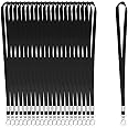 XHDA 100PCS Black Lanyards for Neck, Lanyards for ID Badge, Lanyard with Metal Swivel Hook for ID Card Badge Holder