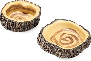 Navaris Comedero para Reptiles - Set para terrario con 1x comedero Reptil y 1x Bebedero - Comederos para arañas Escorpiones lagartos Serpientes