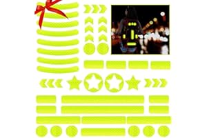 JIASHA Autocollants Reflecteurs,Ruban Adhésif Réfléchissant Paquet Sécurité Réfléchissant Auto-adhésives Avertissement Bande,Sécurité à marquer de Visibilité Nocturne