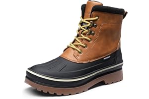 Bruno Marc Bottes de Neige Hommes Isolées Imperméables Chaudes Extérieur Doublure Fourrure Hiver