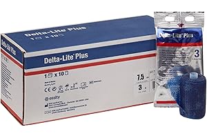 BSN Medical 7345821 Delta-Lite Plus Ruban adhésif de plâtre 7,6 x 10,2 m Taille : bleu foncé (lot de 10)