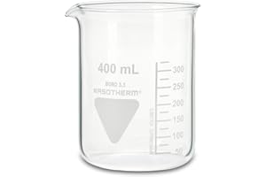 RASOTHERM Becherglas niedrige Form mit Ausguss, (Boro 3.3), 400 ml