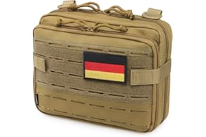 WYNEX Poche Molle Tactique Sac à Outils Militaire Ifak Poche Admin Molle Trousse Secours Vide Poche Supplémentaire du Sac à Dos Multifonction Pochette de Rangement Tactique pour Munition/Chargeur
