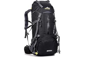 MYMM 50L Sacs à dos de randonnée,Travel Sac à Dos,idéal pour École, Trekking, Randonnée, Camping, Voyage, Pêche, Escalade, Alpinisme ou Utilisation Quotidienne. Respirant Ultraléger Imperméable