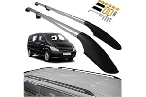 CHROMEMASTER | Compatible con Mercedes Vito Viano W639 Extra Long 2003-2014 | Barras Portaequipajes, Rieles de Techo; Se Utilizan para el Montaje de Portaequipajes de Techo, Cajas de Techo