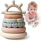 Moonkie Giochi Impilabili, Gioco Bambino Silicone, Giochi Dentizione Neonato, Torre Montessoriana, Giocattoli Educativi, Cost