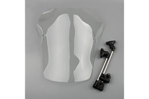 Artudatech Motorbike Windshield, Universal Motorcycle Windscreen Wind Shield Windshields Wind Screen with Handlebar Handle Bar Mount