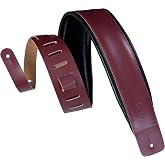 Levy's Leathers 3" Leather Guitar Strap with Foam Padding and Garment Leather Backing