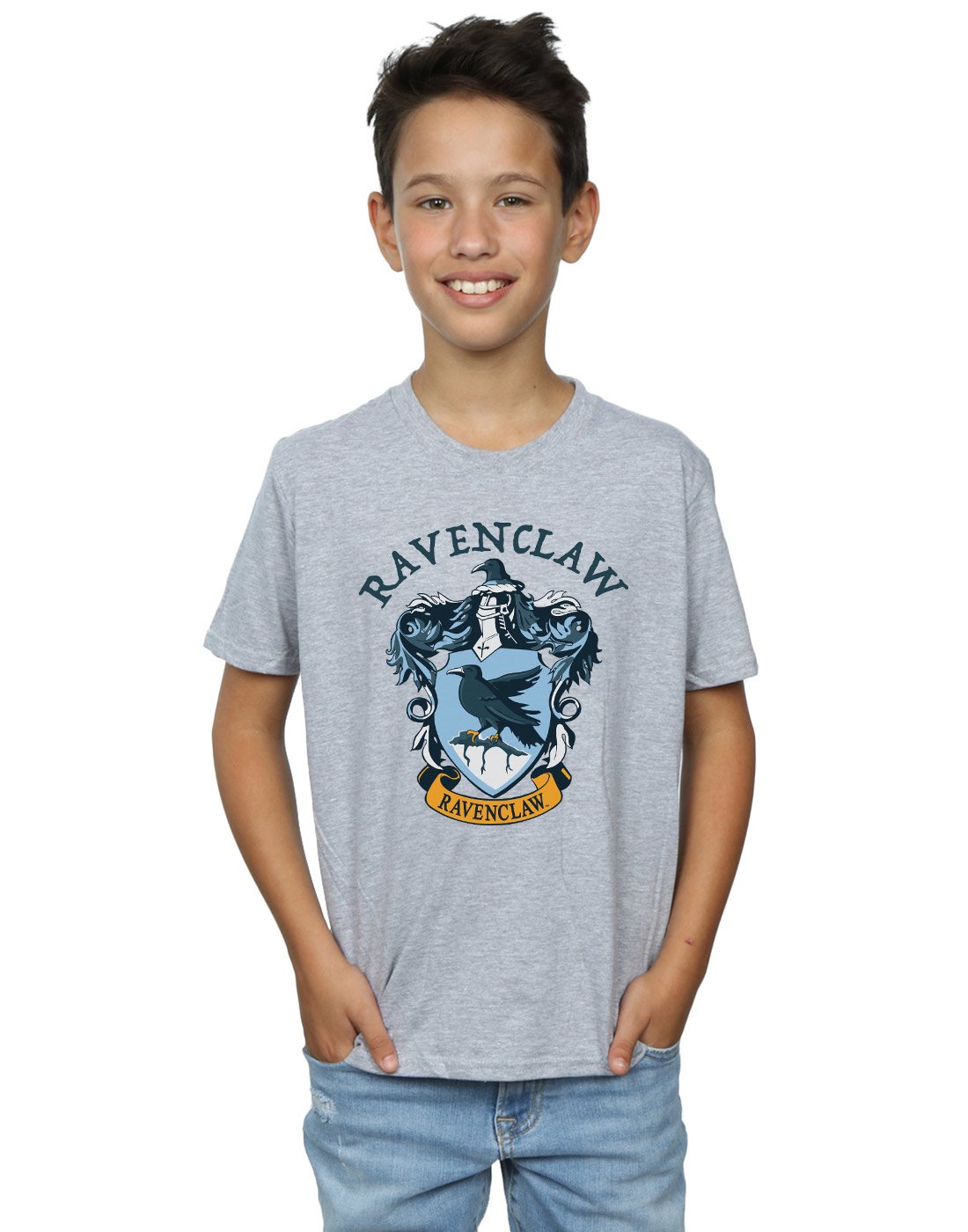 Absolute-Cult-Harry-Potter-Jungen-Ravenclaw-Crest-T-Shirt