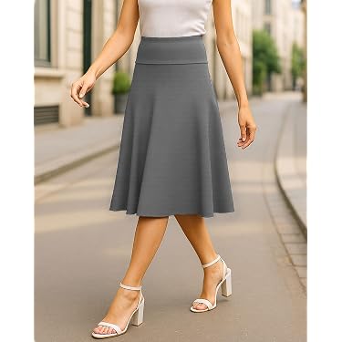 SANDY & SID Women's Maxi Skirt - High Waist Double Slit Casual Skirt For Summer & Beach - View #6