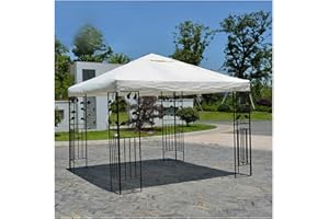 ORIENTAL RIVERKIT Ersatzdach Für Pavillon, Pavillon Abdeckung, Pavillon Zeltplane Gartenplane 3x3m, Wasserdicht, Für Gartencamping Im Freien (Nicht-gerade Weiss)