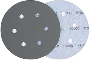 ICASTNY 150mm Wet Dry Sandpaper 2000 Grit, 25 Pcs 9 Inch Hook and Loop Sanding Disc 150mm Sand Paper for Polishing