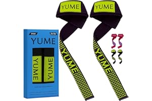 YUME Straps Gym de Algodón 100% con Silicona Antideslizante, Correas Levantamieto de Pesas Straps Powerlifting, Complemento para el Gimnasio, Lifting Straps, Peso Muerto