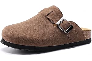 Hezeisoar Zoccoli e Sabot Bambini Chiuse Ciabatte Ragazze Comodo Regolabile Pantofole da Giardino Ragazzi Antiscivolo Sughero Scarpe da Casa