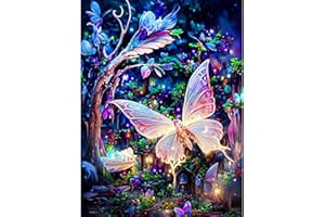 PUJEKNM Diamond Painting Set für Erwachsene-Diamond Painting Kits Schmetterlinge,5D Schmetterlinge Diamant Malerei Set,DIY Diamantmalerei Basteln Bilder Arts als Geschenk für Home Wand Décor 30x40cm