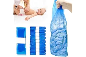 GothicBride 10 Stück Nachfüllfolie für Windeleimer, 4,5m Geruchsdicht Windeleimer Nachfüllbeutel - Bis 320 Windeln, Windelbeutel für Angelcare/Tommee Tippee/Litter Locker Nachfüllkassetten - Blau