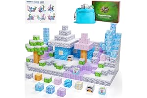 MerryXGift Magnetic Building Blocks, 85 Pieces Build Mine Magnetic World Set Magnetic Tiles for Kids Toys for 3 4 5 6 7 8 Year Old Boys Girls Gift