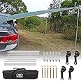 3x5m Car Awning with Pole Outdoor Camping Tent Tarp Waterproof Canopy Shade Sun Shelter