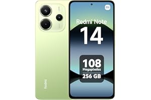 XIAOMI Redmi Note 14 - Smartphone de 8+256GB, Pantalla de 6.67" AMOLED FHD+ 120Hz, MediaTek Helio G99-Ultra, cámara de 108MP, TurboCharge 33W, 5500 mAh, Cargador no Incluido, Verde (Versión ES)
