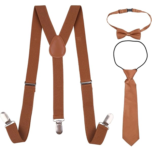 Ensemble Bretelles Et Nœud Papillon Vintage - 2 En 1 - 3 Clips Et 6 Boutons - Réglable 160-200cm - Pour Homme Et Femme