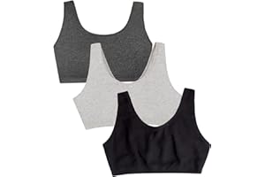 Fruit of the Loom Women's Built-up Sports Bra Sports Bra (Pack of 3)