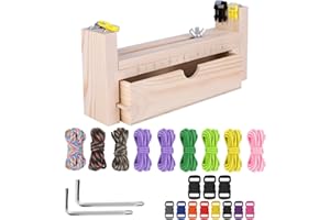 PZJFH Paracord Jig Armband Maker, Armband Herstellen Kit, Bracelet Making Kit Paracord Armband, Mit 10 Fallschirmschnüren Und 10 Schnallen Zum Paracord-flechten Diy-armband-strickwerkzeug