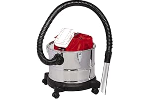Einhell Aspirateur à cendres sans fil TE-AV 18/15 Li C-Solo PXC (Li-Ion, 18 V, puissance d’aspiration de 100 mbar, cuve de 15 L, système de nettoyage du filtre, vendu sans batterie ni chargeur)