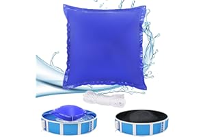 Tyafzzn Pool Cushion Winter 120 cm x 120 cm, Air Cushion Pool Winter, Air Cushion for Pool Cover with Holes and Rope, Pool Cushion Winter Cushion, Cover in Winter and Bad Weather