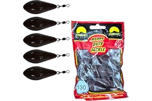PRO FILSTAR Plomos Pesca Long Cast 5x130g - Plomos de Pesca con Pesca Giratorio - Plomo Pesca Carpa - Carpfishing Pesca Accesorios - Fishing Kit de Pesca Completo Mar - Aparejos de Pesca Fondo