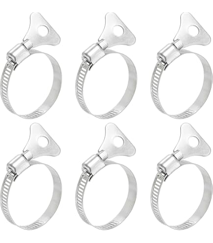 5pcs * Heavy-Duty Stainless Steel Adjustable Worm Gear Hose Clamps With Thumb Screw Closure - Pipe Clamps For Above Ground Pools, PVC Tubing (0.8-5.69 Cm, Compatible With * & PVC - View #8