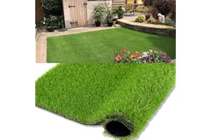 Petgrow Artificial Grass 35mm Realistic Turf Lawn Synthetic with Drainage Holes Dog Grass Mat Garden Backyard Patio Balcony (1M × 3M)