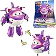 Super Wings 5'' Transforming Supercharged Crystal Airplane Toys Action Figure Season 4 Airplane to Robot Birthday Gift for 3 4 5 Year Old Boys and Girls Toy Plane Vehicle for Kids, Blue
