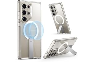ESR Etui do Samsunga S24 Ultra z podpórką, kompatybilne z MagSafe, magnetyczne etui do Samsung Galaxy S24 Ultra, 3 tryby stojaka, ochrona klasy wojskowej, odporne na wstrząsy, przezroczyste