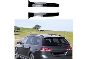FALMDCQ Kompatibel für Volkswagen Golf 7 Variant Wagen 2013-2016, 2 Stück Heckscheiben Spoiler Seitenflügel Canard Splitter Auto-Ersatzteile,Gloss Black